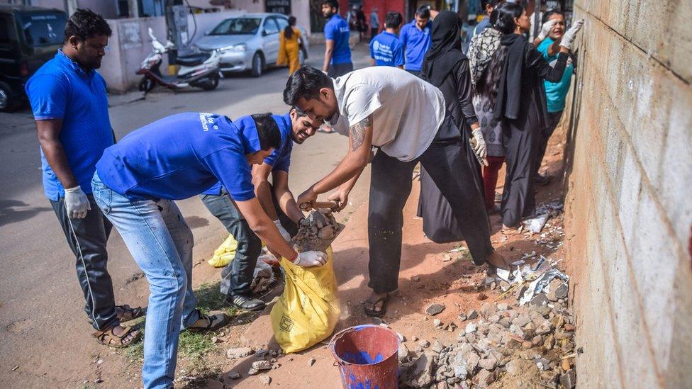 Removing debris