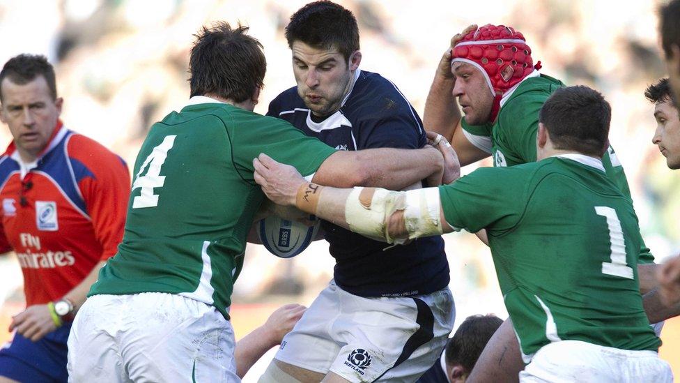 John Beattie's son, also called John, playing for Scotland in the Six Nations