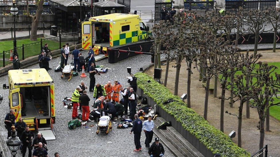 Scene at Parliament after Masood attacked PC Keith Palmer