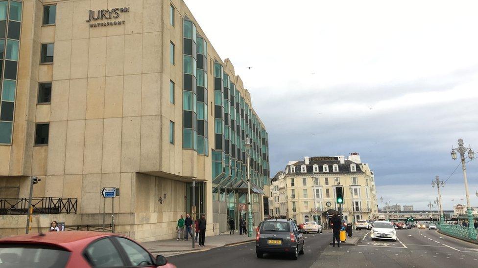 Exterior of the Jurys Inn Waterfront hotel in Brighton