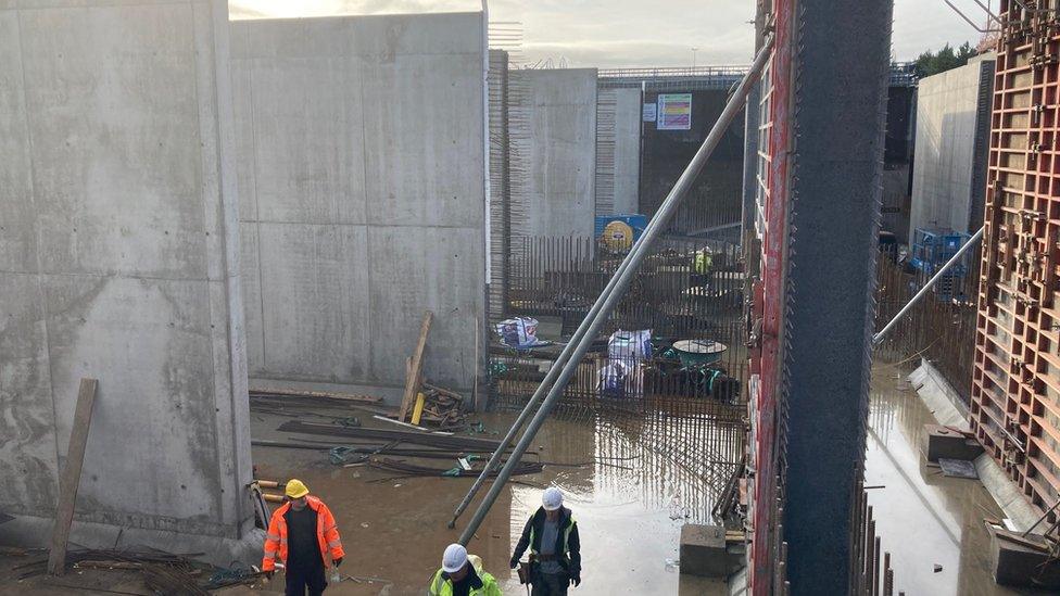 Work at Belfast wastewater treatment works