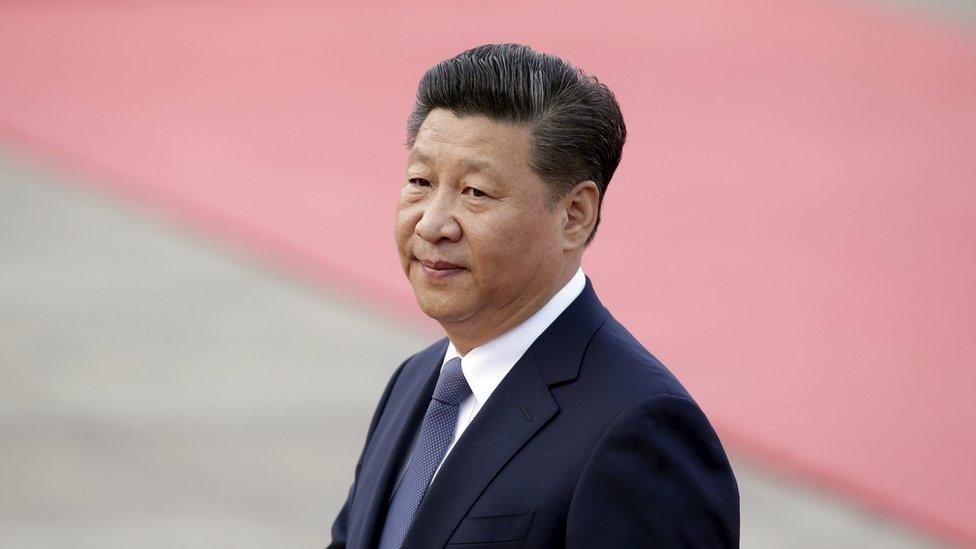 China's President Xi Jinping reviews an honour guard during a welcoming ceremony for Nigerian President Muhammadu Buhari (not pictured) at the Great Hall of the People in Beijing, China, 12 April 2016.