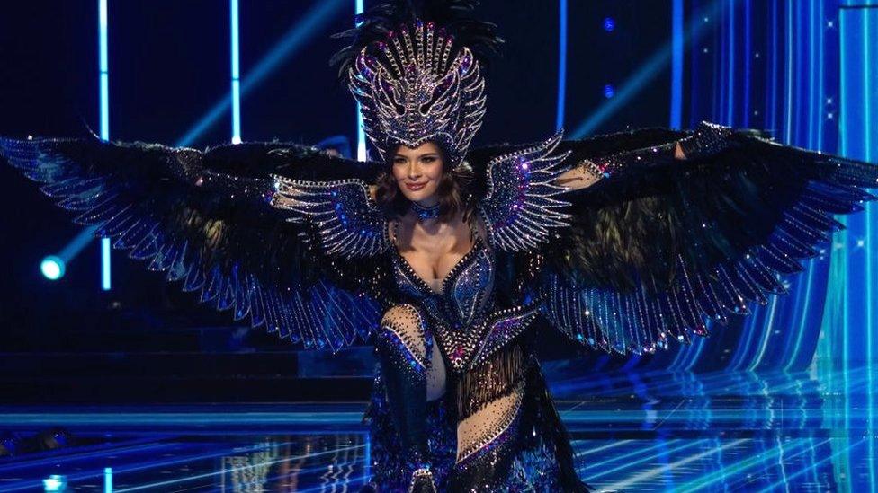 Miss Nicaragua Sheynnis Palacios during the 72nd Miss Universe Competition National Costume Show on November 16, 2023 in San Salvador, El Salvador.