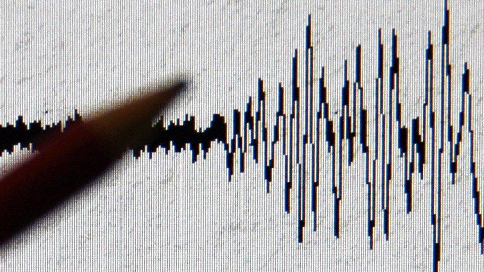 File image of a plot from a seismograph