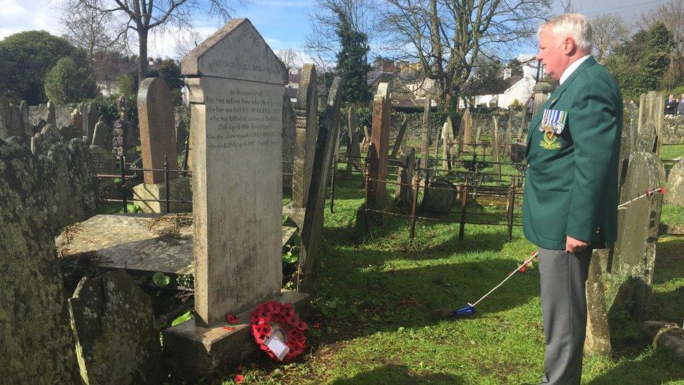 The Royal British Legion laid a wreath on the grave of Sandy McClelland, a teenage British soldier who died in the Dublin rebellion