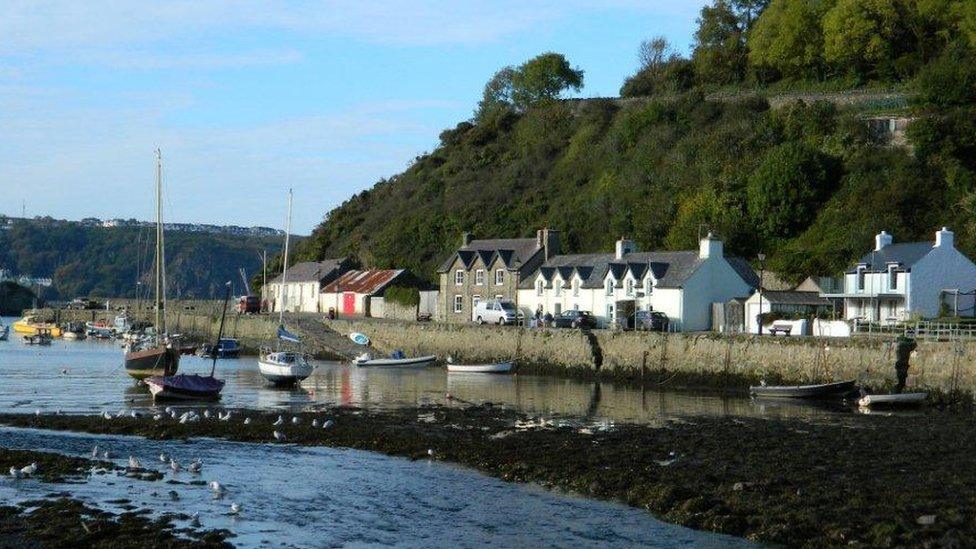 An autumnal afternoon at Fishguard Harbour was captured by Gwyneth Thompson