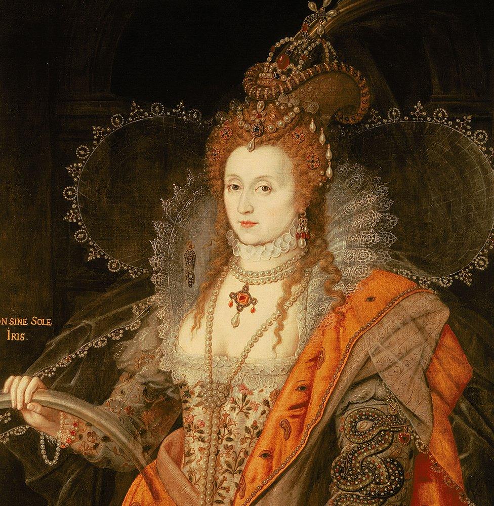 Elizabeth I gan Isaac Oliver