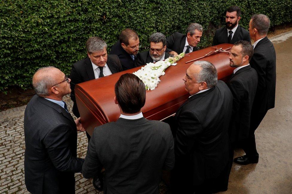 Montserrat Caballé's coffin in Barcelona, 8 October