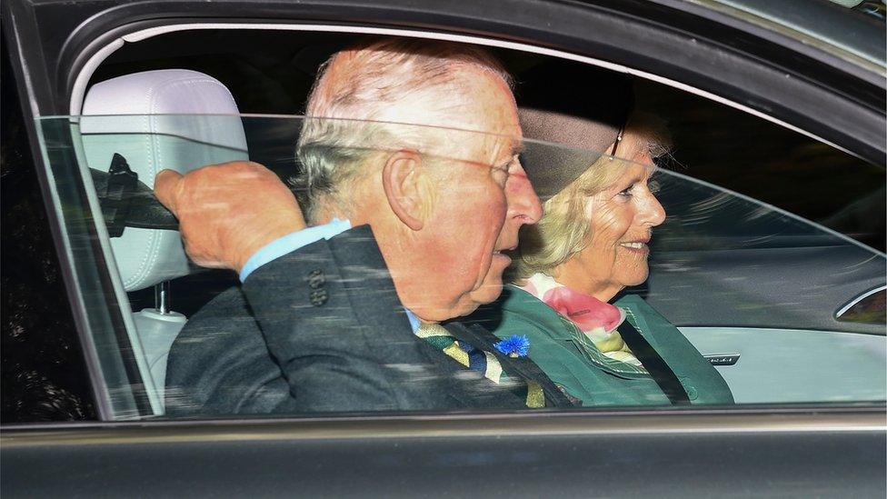 Charles and Camilla at Crathie Church