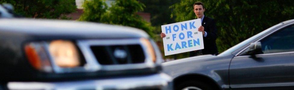 Jack Miller, 15, campaigns for Republican Karen Handel