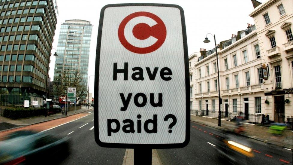 Congestion charge sign