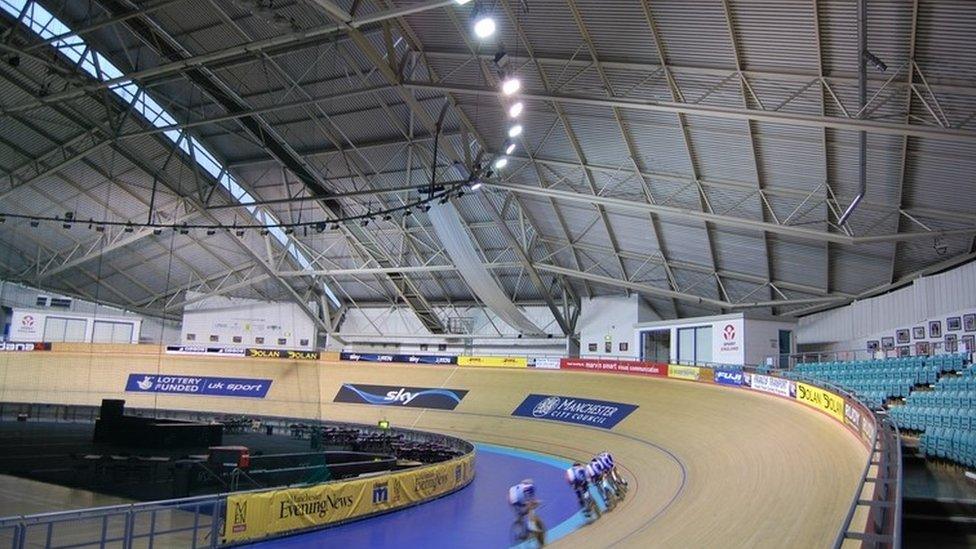 General view training session at the Manchester Velodrome