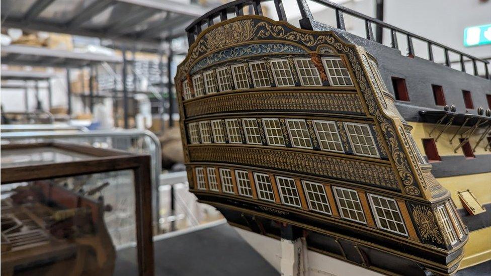 The stern of HMS Victory model