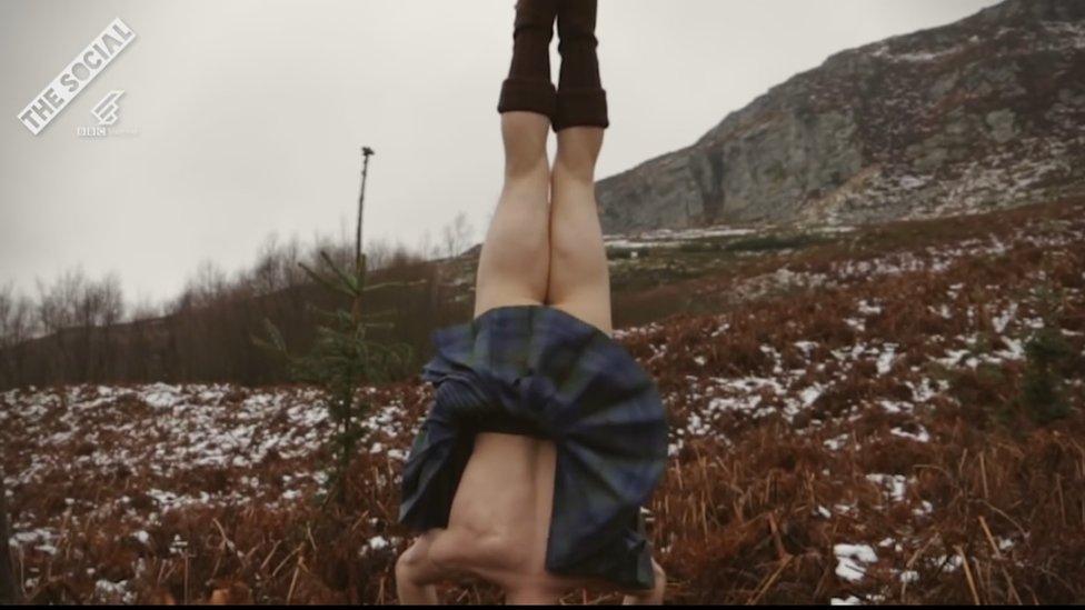 Finlay Wilson, left, and Tristan Cameron-Harper at The Hermitage near Dunkeld