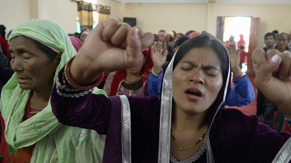 The opening of the new church in Jharlang