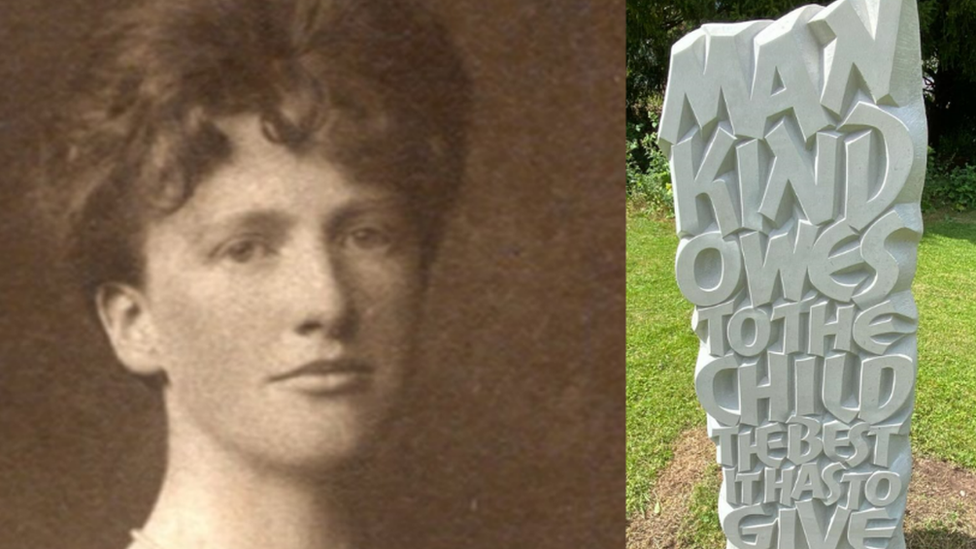 Eglantyne Jebb and carved stone