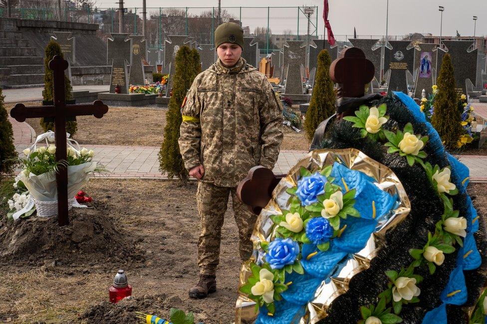 Vadym Yarovenko travelled alone to see his friend buried. He is waiting for his turn to be called up