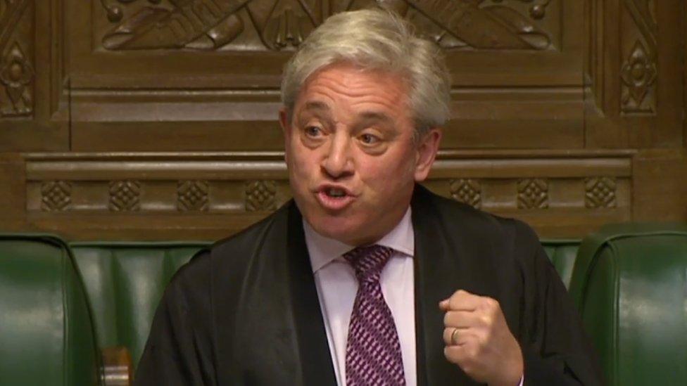 Speaker John Bercow in the House of Commons; 7/12/2016