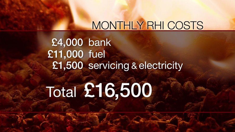 Colin Watt's monthly RHI bill