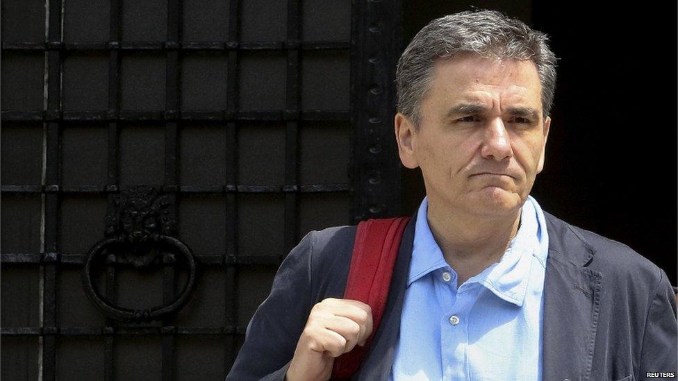 Greek Finance Minister Euclid Tsakalotos (9 August)