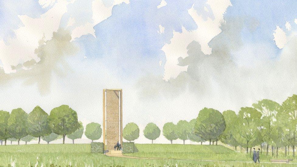 Artist impression of police memorial