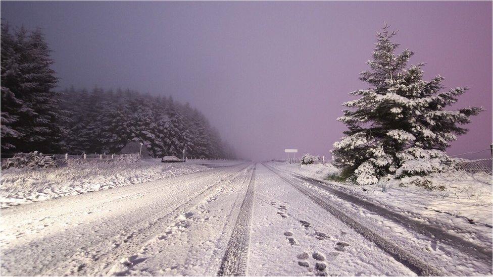 Wintry showers were expected especially in the North and West.