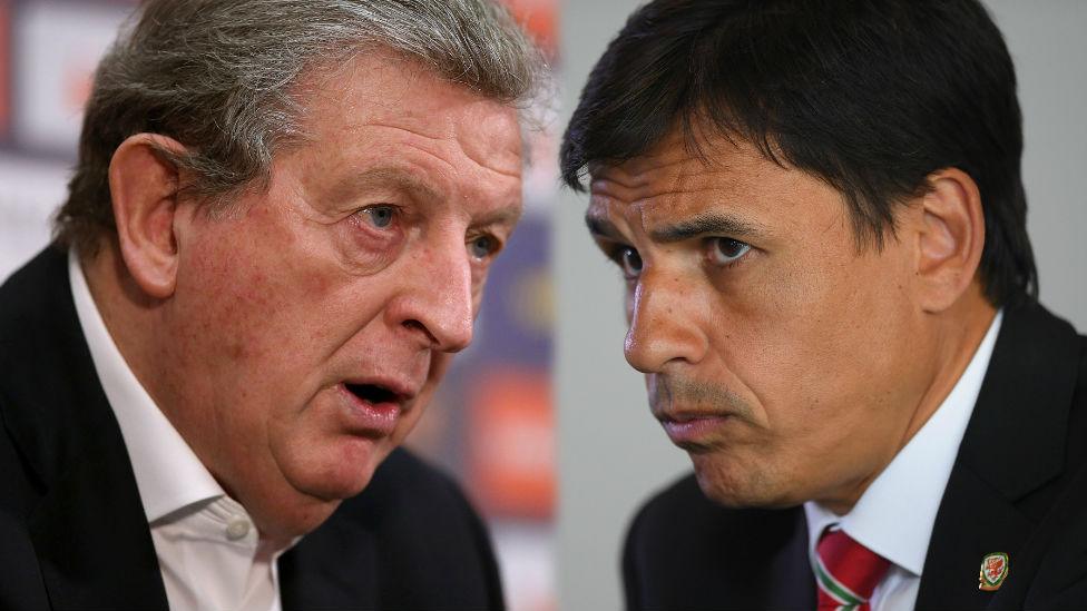 England manager Roy Hodgson and Wales manager Chris Coleman