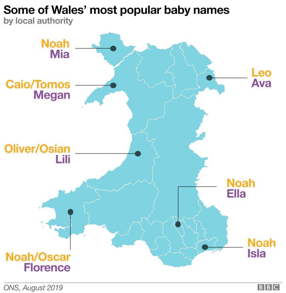 Map of baby names