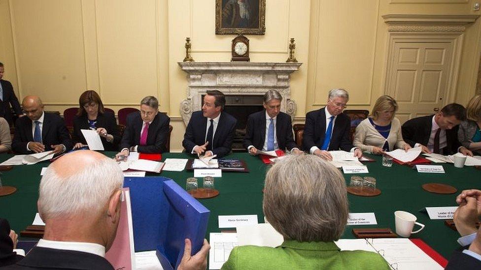 David Cameron cabinet meets