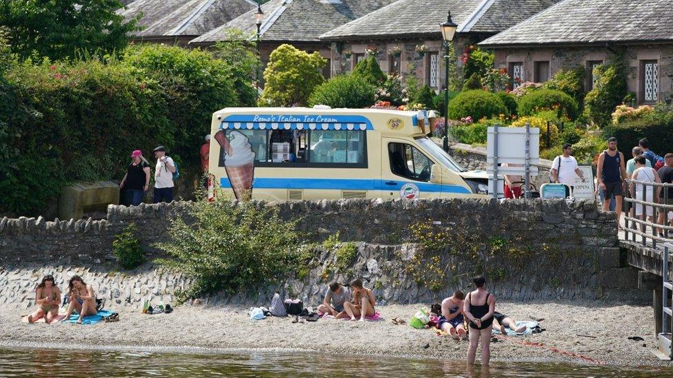 Loch Lomond attracted Scots during the record breaking hot weather