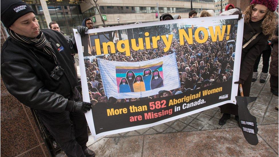 People at a rally in Toronto in 2014 demanding a national inquiry