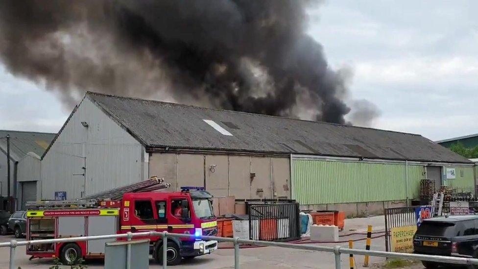 Fire scene Westhoughton