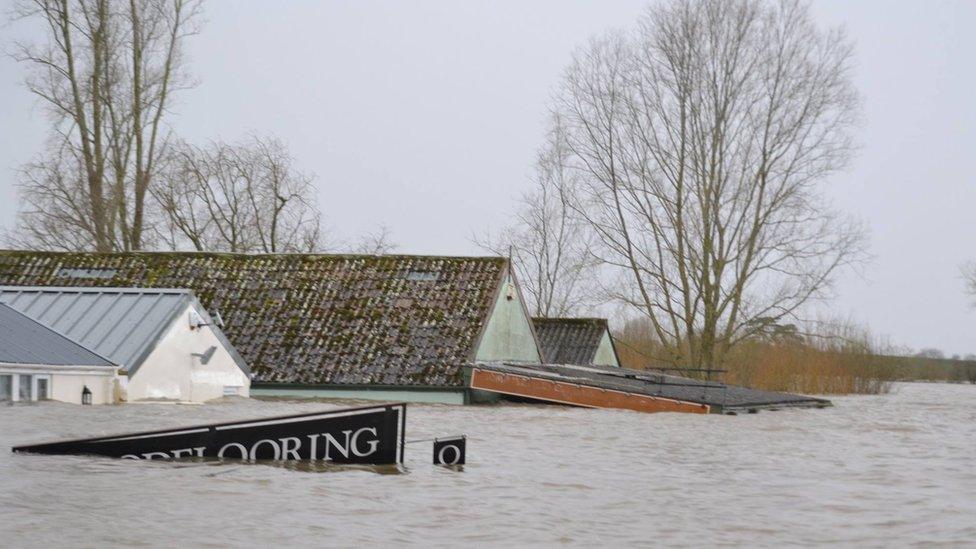 Water above a building which is more than seven foot high