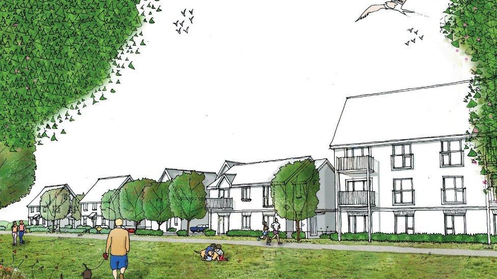 A drawing of the proposed development at Whitfield