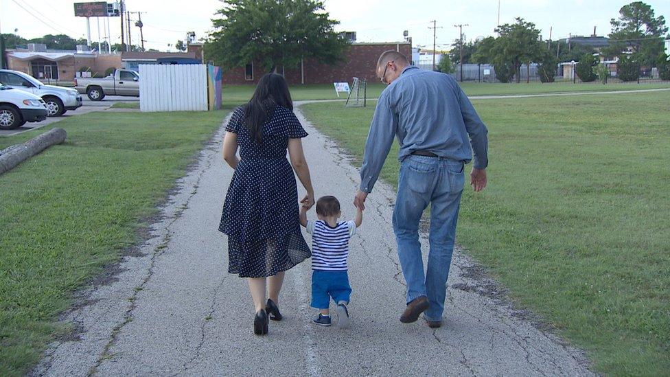 Mercy and Richard Cushworth with their son Moses