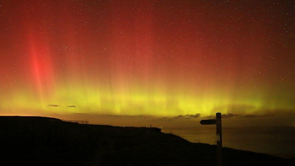 Northern lights in Muston