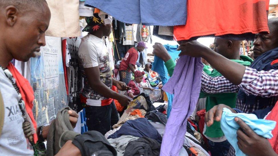 Men examining the merchandise