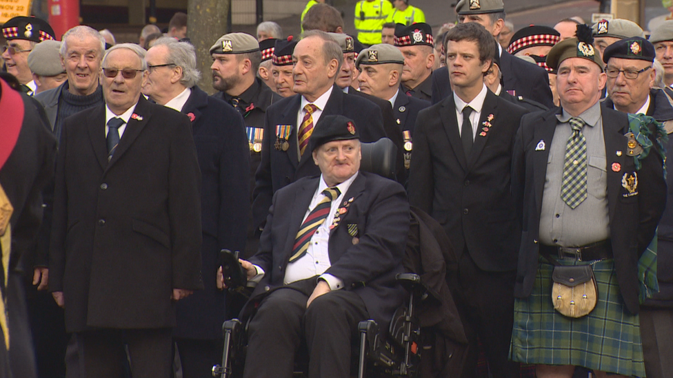 Glasgow crowds included past and current military servicemen and women