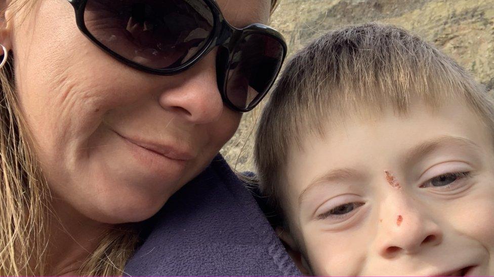 Gemma Drummond-Walker and her son Max