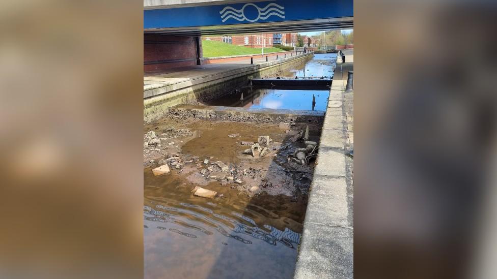 One of the emptied canals, Thornaby