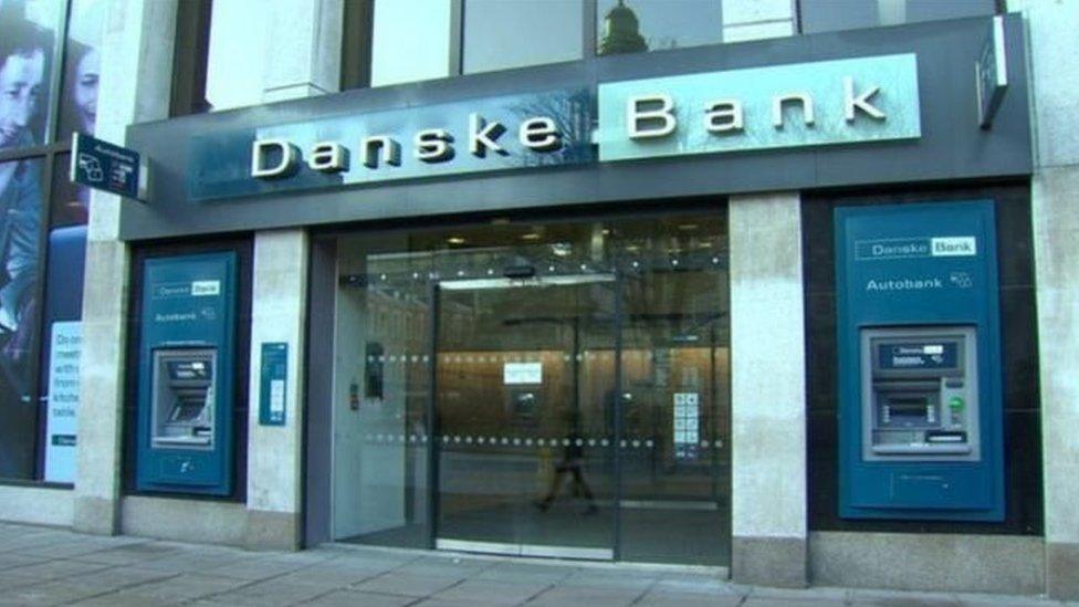 The front of a Danske Bank store