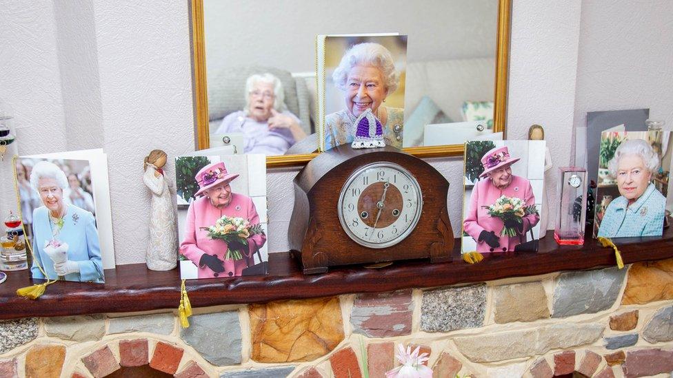 Anniversary cards on a mantelpiece