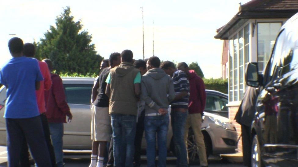 A group of people outside in Longford