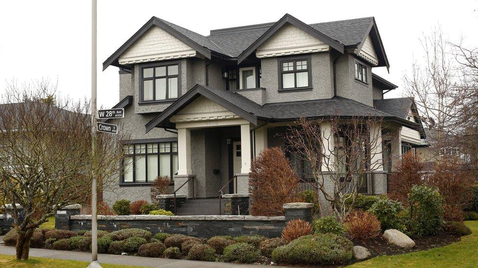 A home owned by the family of Huawei CFO Meng Wanzhou, who is being held on an extradition warrant, is pictured in Vancouver, British Columbia