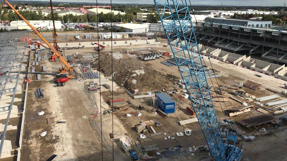 Construction at York stadium