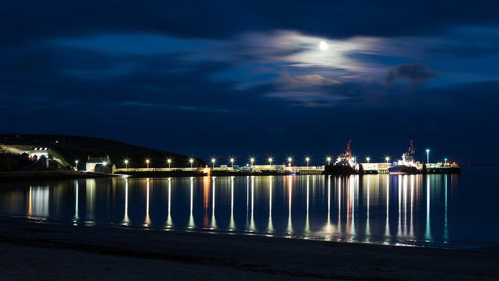 Here’s my entry to this week’s Pictures of Scotland, Reflections of Scapa Pier, taken by myself near Kirkwall, Orkney.