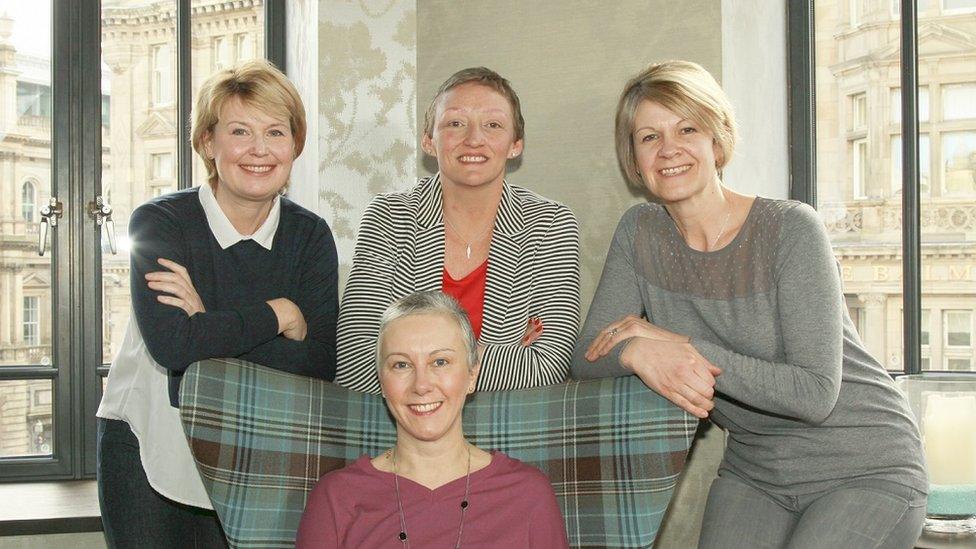 From the top row L-R: Lesley Stephen, Lesley Graham and Anne Maclean-Chang. Bottom row: Alison Tait