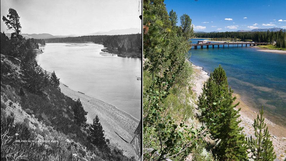 The Fishing Bridge in 1871 and 2012