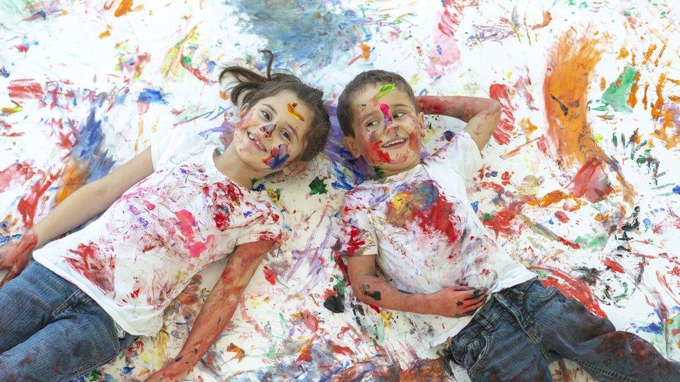 Children-after-banner-painting.