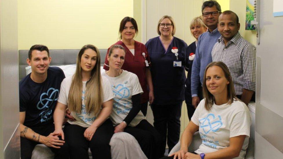 Daniel and Rachel Jones with medical team at James Cook hospital